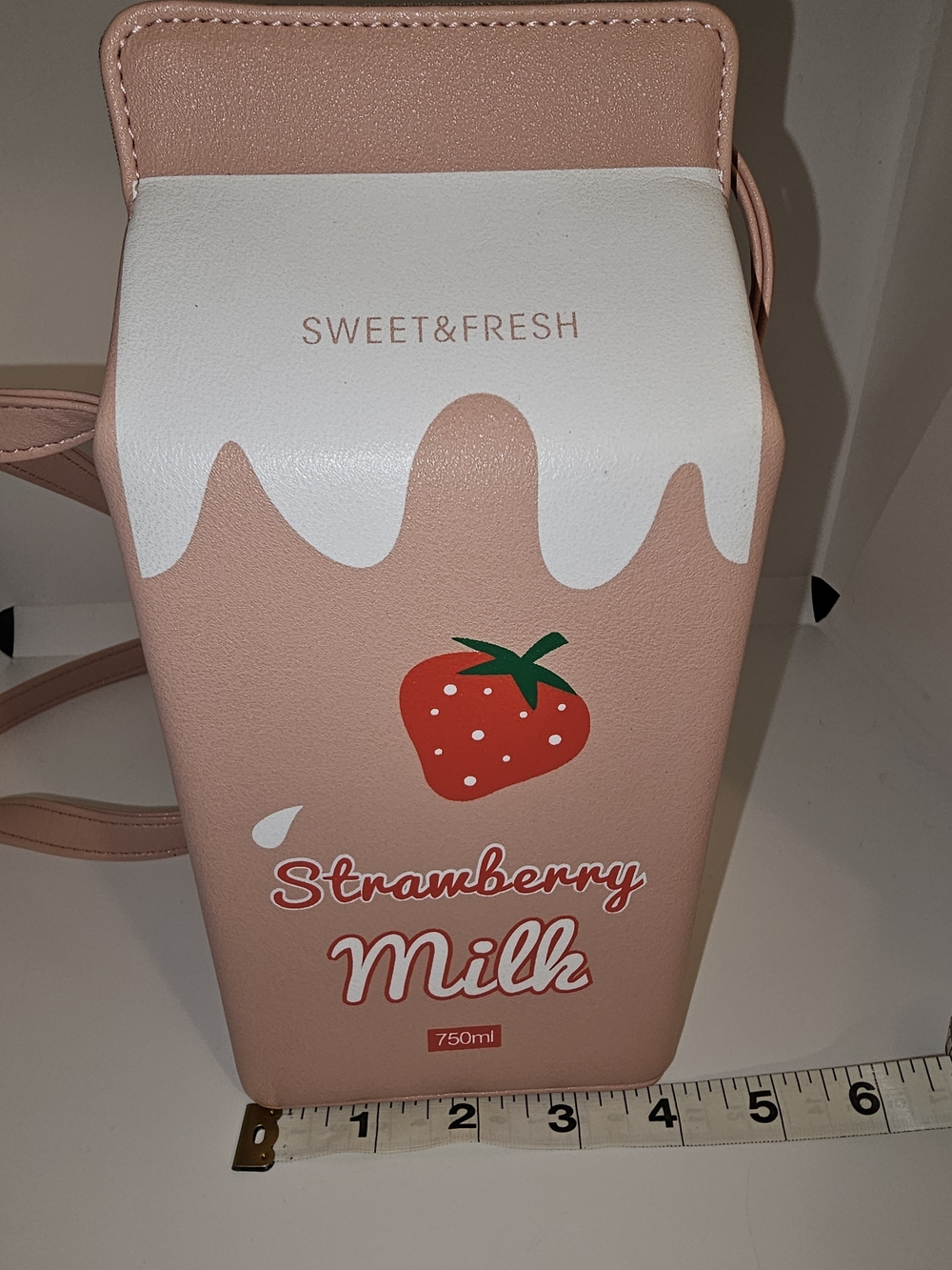 Strawberry Milk Crossbody Purse And Donut Lip Butters Set Of 4 - Picture 4 of 8